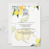 All-in-1 FOTO OVERLAY Lemons Wedding nodigt QR uit Kaart (Achterkant)