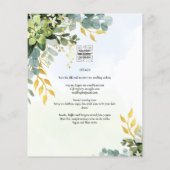 All-in-1 Greenery Gold Eucalyptus Leaves Wedding (Achterkant)