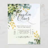 All-in-1 Greenery Gold Eucalyptus Leaves Wedding (Voorkant)