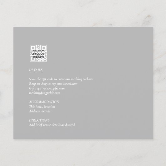 All-in-1 Greenery Leaves Photo Overlay Wedding QR (Achterkant)