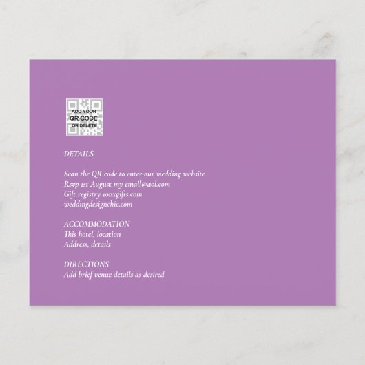 All-in-1 Greenery Leaves Photo Overlay Wedding QR (Achterkant)