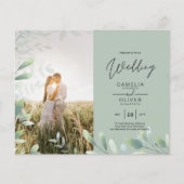 All-in-1 Greenery Leaves Photo Overlay Wedding QR (Voorkant)