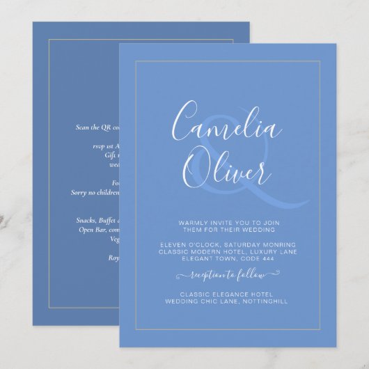 All-in-1 Modern Monochrome Ampersand Wedding (Voorkant / Achterkant)