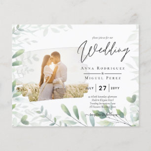 All-in-1 Photo Overlay GREENERY Wedding Invite Flyer
