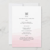 All-in-1 Roze Ombre Foto Overlay Huwelijks QR-code Kaart (Achterkant)