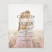 All-in-1 roze ombre Photo Overlay Wedding QR Code (Voorkant)