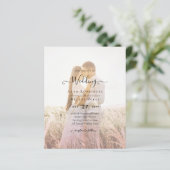 All-in-1 roze ombre Photo Overlay Wedding QR Code (Staand voorkant)