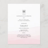 All-in-1 roze ombre Photo Overlay Wedding QR Code Flyer (Achterkant)