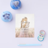 All-in-1 roze ombre Photo Overlay Wedding QR Code Flyer (Enkel)