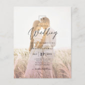 All-in-1 roze ombre Photo Overlay Wedding QR Code Flyer (Voorkant)