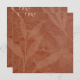 All-in-1 Rustic Terracotta Overlay Wedding Bedankkaart