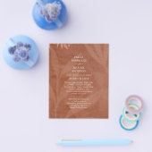 All-in-1 Rustic Terracotta Overlay Wedding Flyer (Enkel)