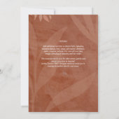 All-in-1 Rustic Terracotta Overlay Wedding Kaart (Achterkant)