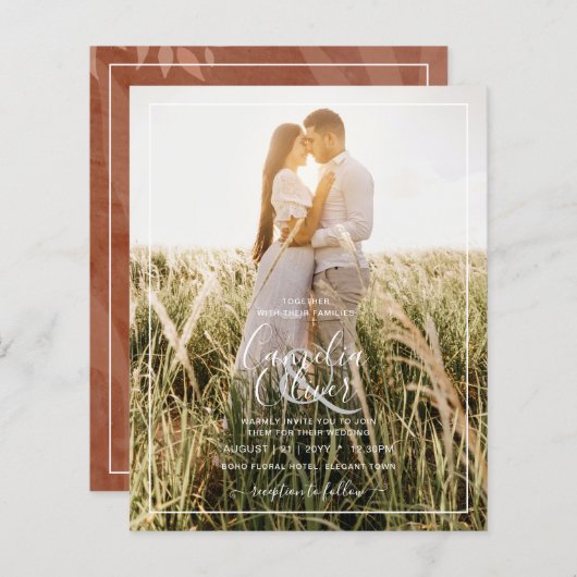 All-in-1 Rustic Terracotta PHOTO Overlay Wedding (Voorkant / Achterkant)