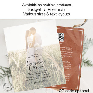 All-in-1 Rustic Terracotta PHOTO Overlay Wedding Flyer