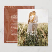 All-in-1 Rustieke Terracotta FOTO Overlay Bruiloft (Voorkant / Achterkant)