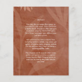 All-in-1 Rustieke Terracotta Overlay Bruiloft Flyer (Achterkant)