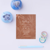 All-in-1 Rustieke Terracotta Overlay Bruiloft Flyer (Enkel)