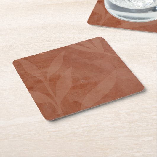 All-in-1 Rustieke Terracotta Overlay Bruiloft Kartonnen Onderzetters (Schuin)