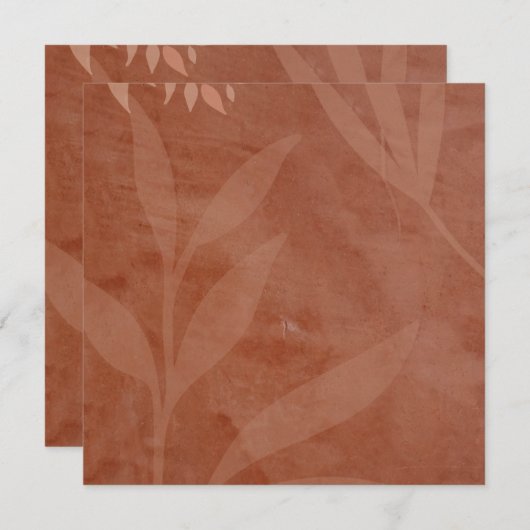 All-in-1 Rustieke Terracotta Overlay Trouwfeest Bedankkaart (Voorkant / Achterkant)