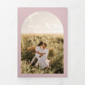 All-in-1 Stof Roze Huwelijk RSVP Programma FOTO (Cover)