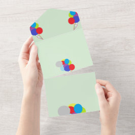 All-in-1 Trouw Uitnodiging : Ballonnen