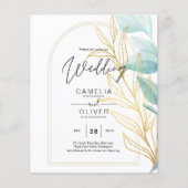 All-in-1 Zee Glas Aqua Groen Gouden Bladeren Bruil Flyer (Voorkant)