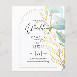 All-in-1 Zee Glas Aqua Groen Gouden Bladeren Bruil Flyer