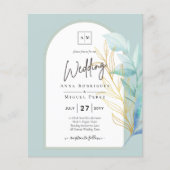 All-in-1 Zee Glas Aqua Groen Gouden Bladeren Bruil Flyer (Voorkant)