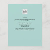 All-in-1 Zee Glass Aqua Green Gold Leaves Wedding Flyer (Achterkant)