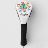 "All in" gepersonaliseerde graffiti-stijl Golfheadcover (Voorkant)
