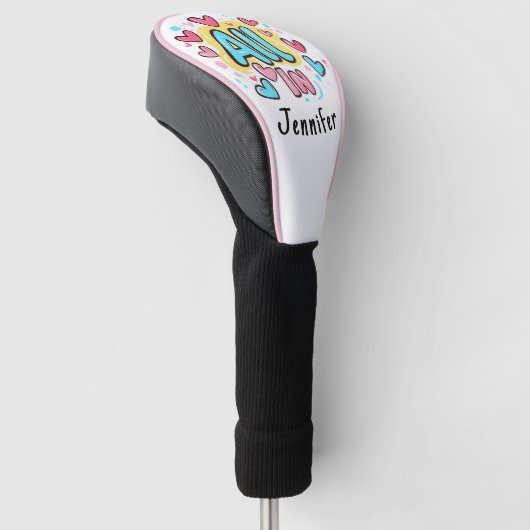 "All in" gepersonaliseerde graffiti-stijl Golfheadcover (Schuin)