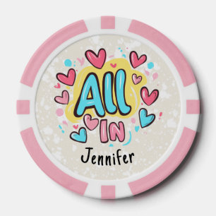"All in" gepersonaliseerde graffiti-stijl Poker Chips