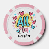 "All in" gepersonaliseerde graffiti-stijl Poker Chips (Achterkant)