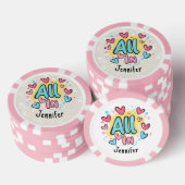 "All in" gepersonaliseerde graffiti-stijl Poker Chips (Opstapeling)