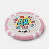 "All in" gepersonaliseerde graffiti-stijl Poker Chips (Enkel)