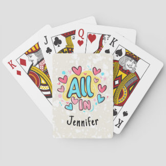 "All in" gepersonaliseerde graffiti-stijl Pokerkaarten