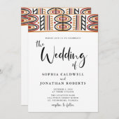 All-in-One African Motif Calligraphy Wedding Kaart (Voorkant / Achterkant)