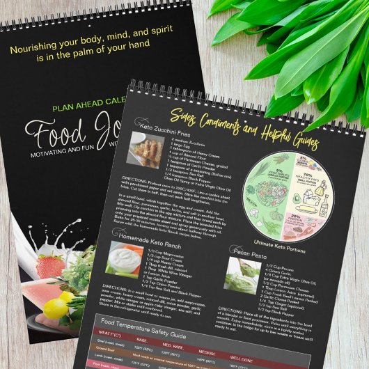 All-in-One Agenda Planner & Food Journal Kalender