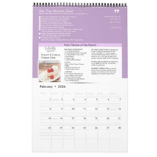 All-in-One Agenda Planner & Food Journal Kalender (Feb 2026)