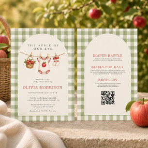 All in One Appel van Onze Ogen Herfst Baby Shower Kaart