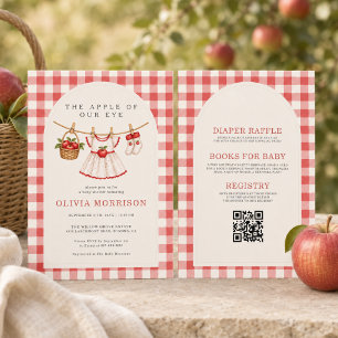 All in One Appel van Onze Oog Baby Meisje Shower Kaart