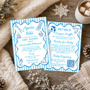 All In One Apres Bebe Apres Ski Boy Baby Shower Kaart