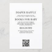 All in One Baby In Bloom Pink Bow Baby Shower Kaart (Achterkant)