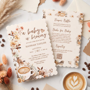 All in one Baby is Brewing Coffee Baby Shower Kaart