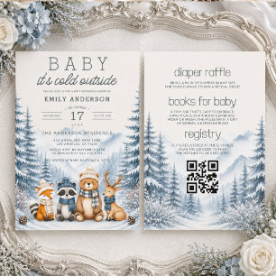 All in One Baby It's Cold Outside Woodland Shower Kaart
