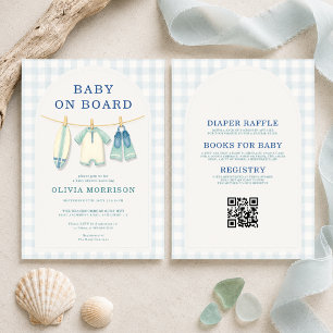 All in One Baby on Board Waslijn Baby Shower Uitno Kaart