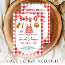 All in One Baby-Q Rode Gingham Meisje Baby Shower