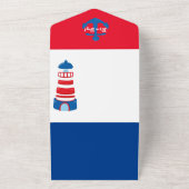 All-in-One baby shower jongen nautisch uitnodiging (Buitenkant)