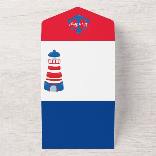 All-in-One baby shower jongens zeeman uitnodiging (Buitenkant)